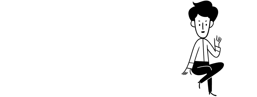 Una ilustración de una persona sentada sobre un reproductor de vídeo