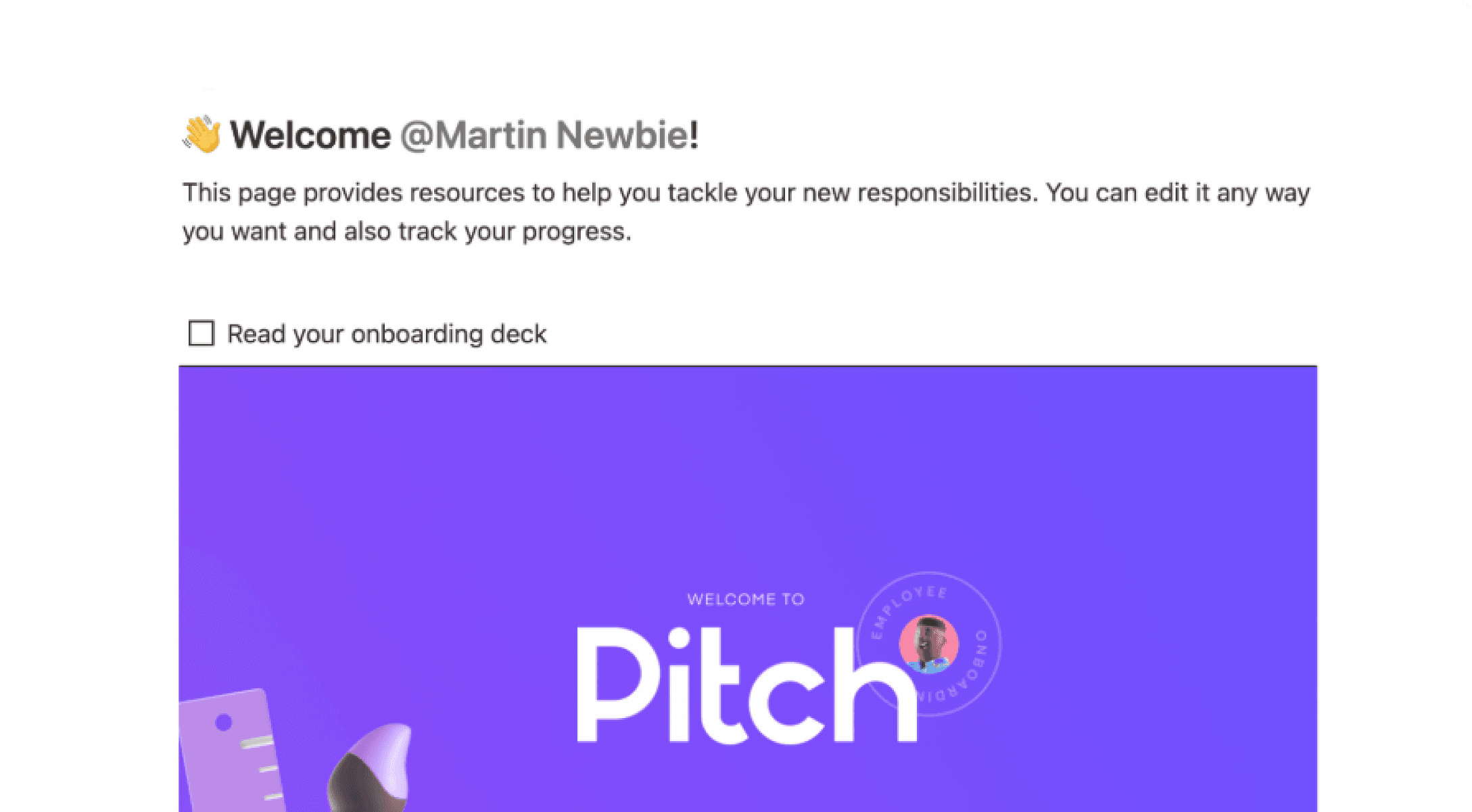 Lista de verificación de incorporación