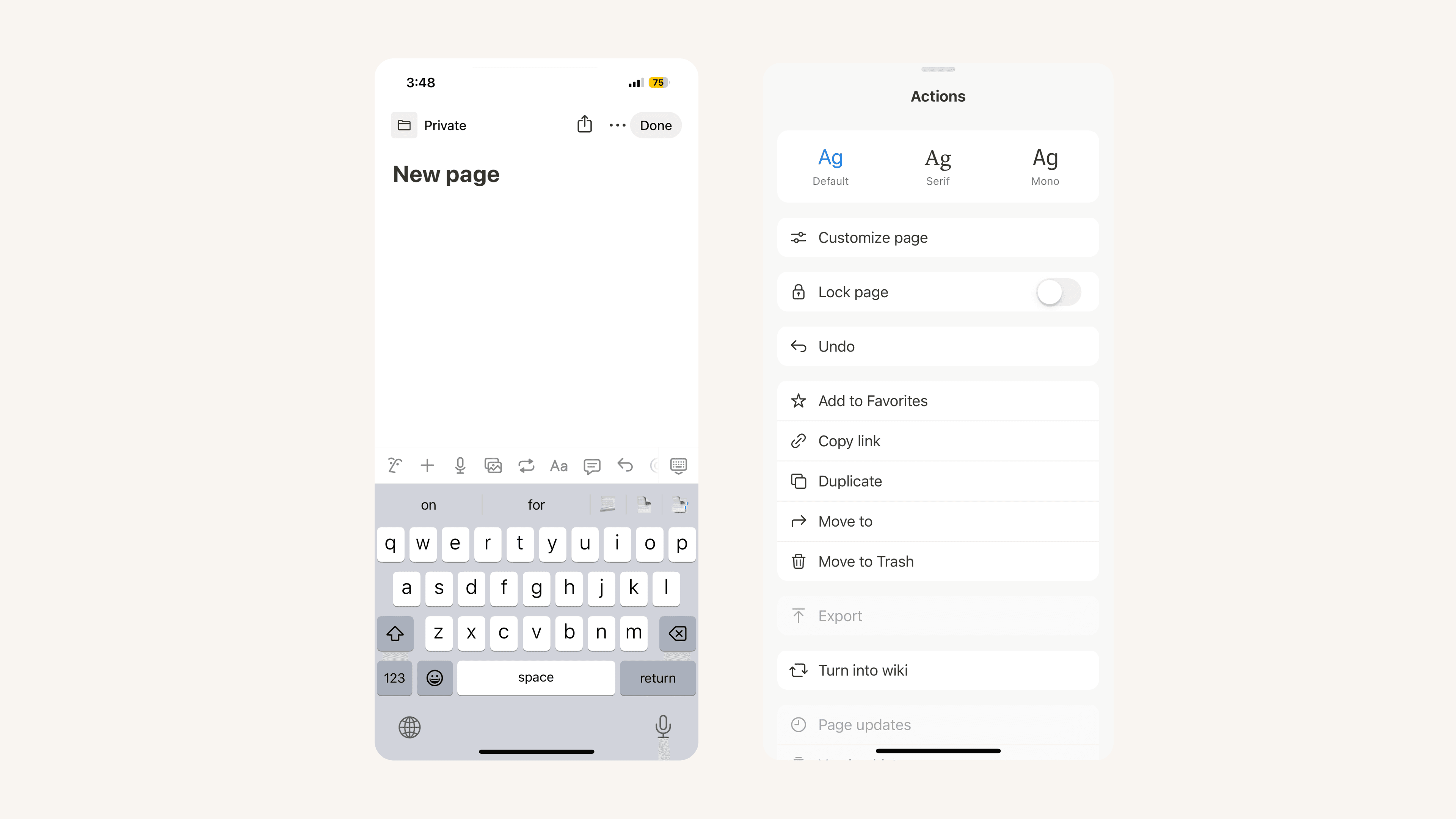 Menú ••• en el móvil