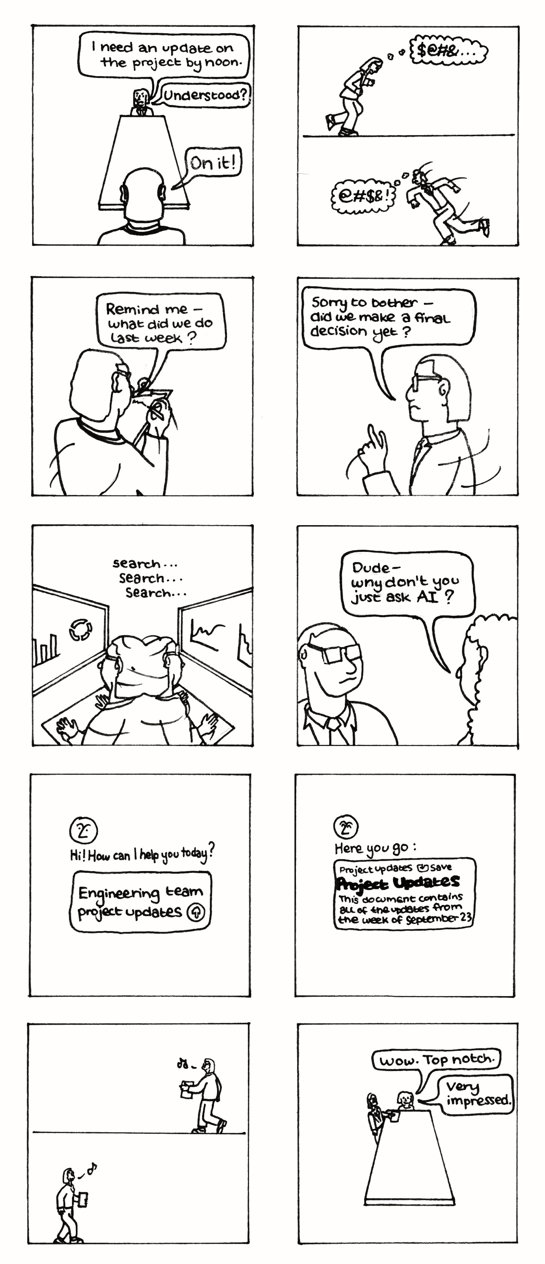 Notion AI comic