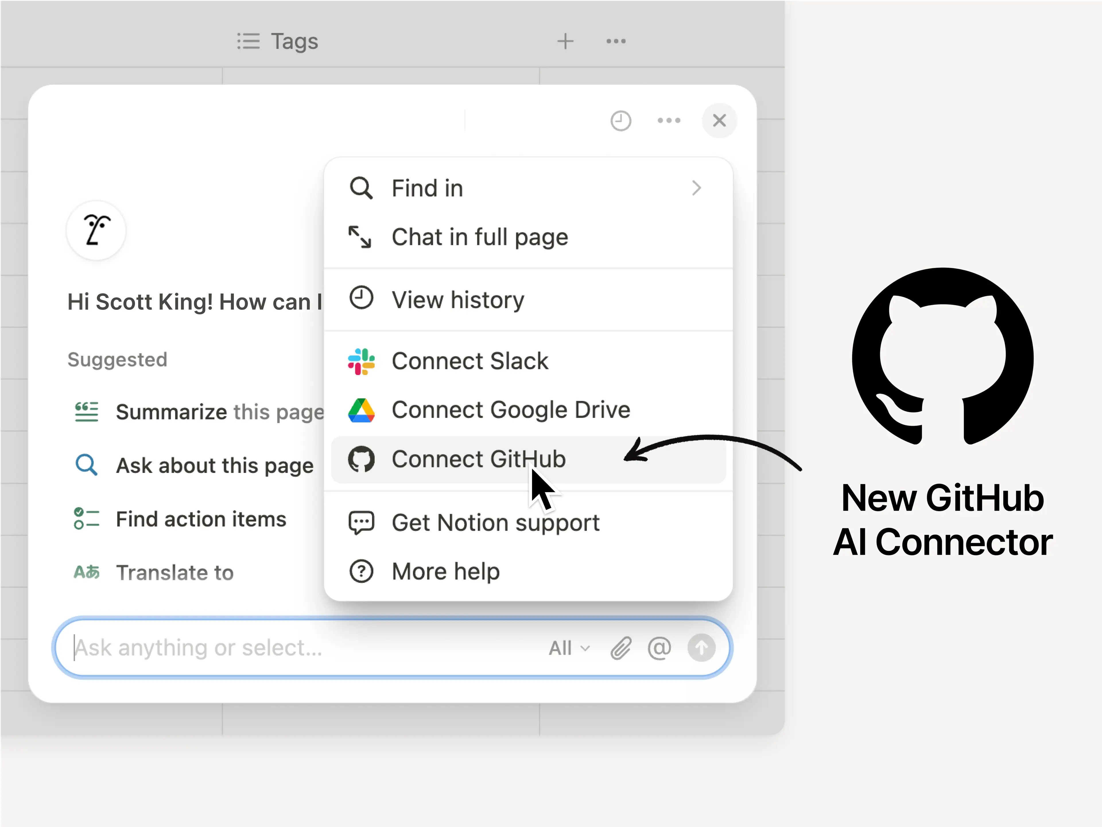 Conexión de la IA para GitHub (beta)