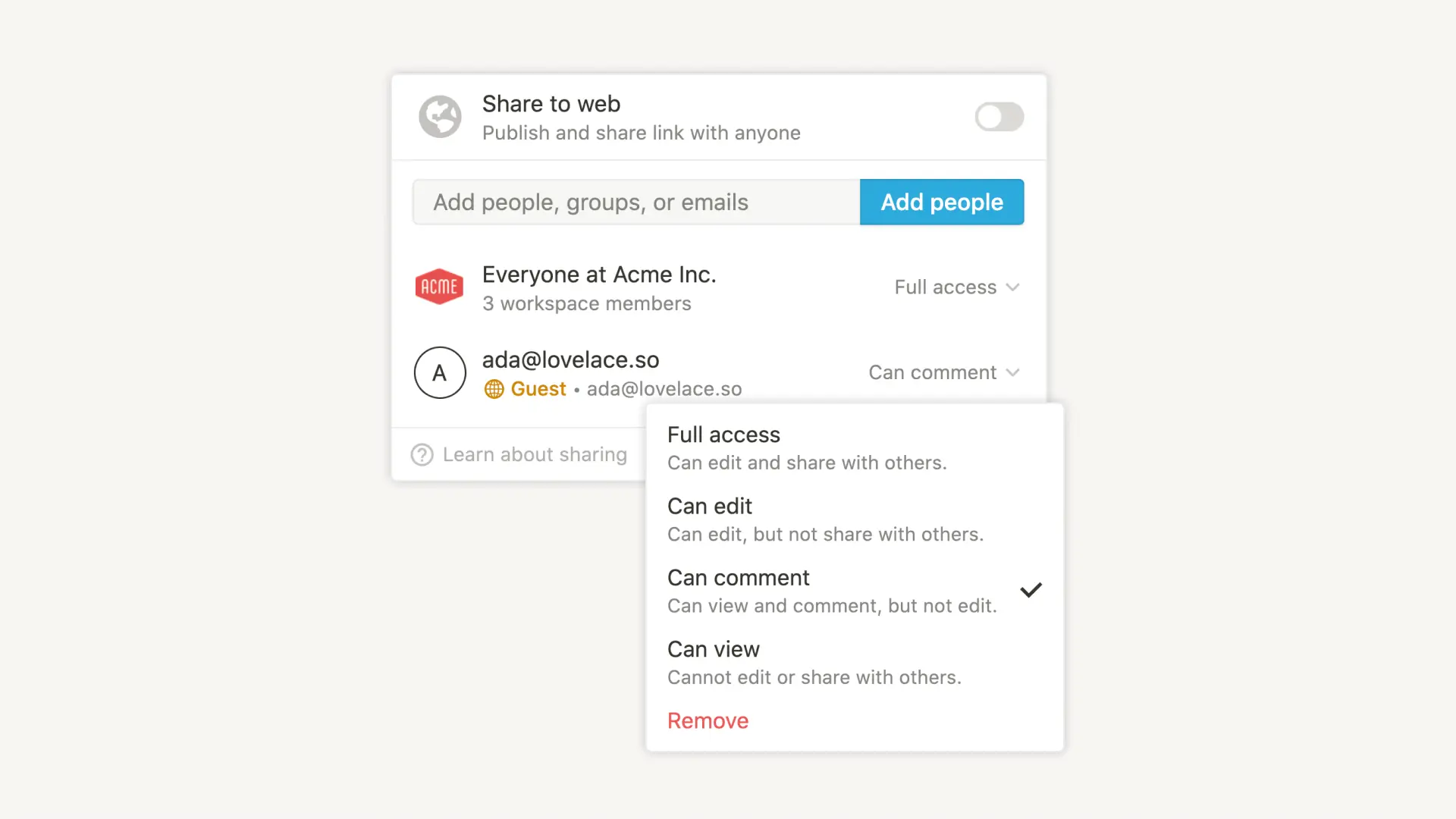 Compartilhamento e colaboração