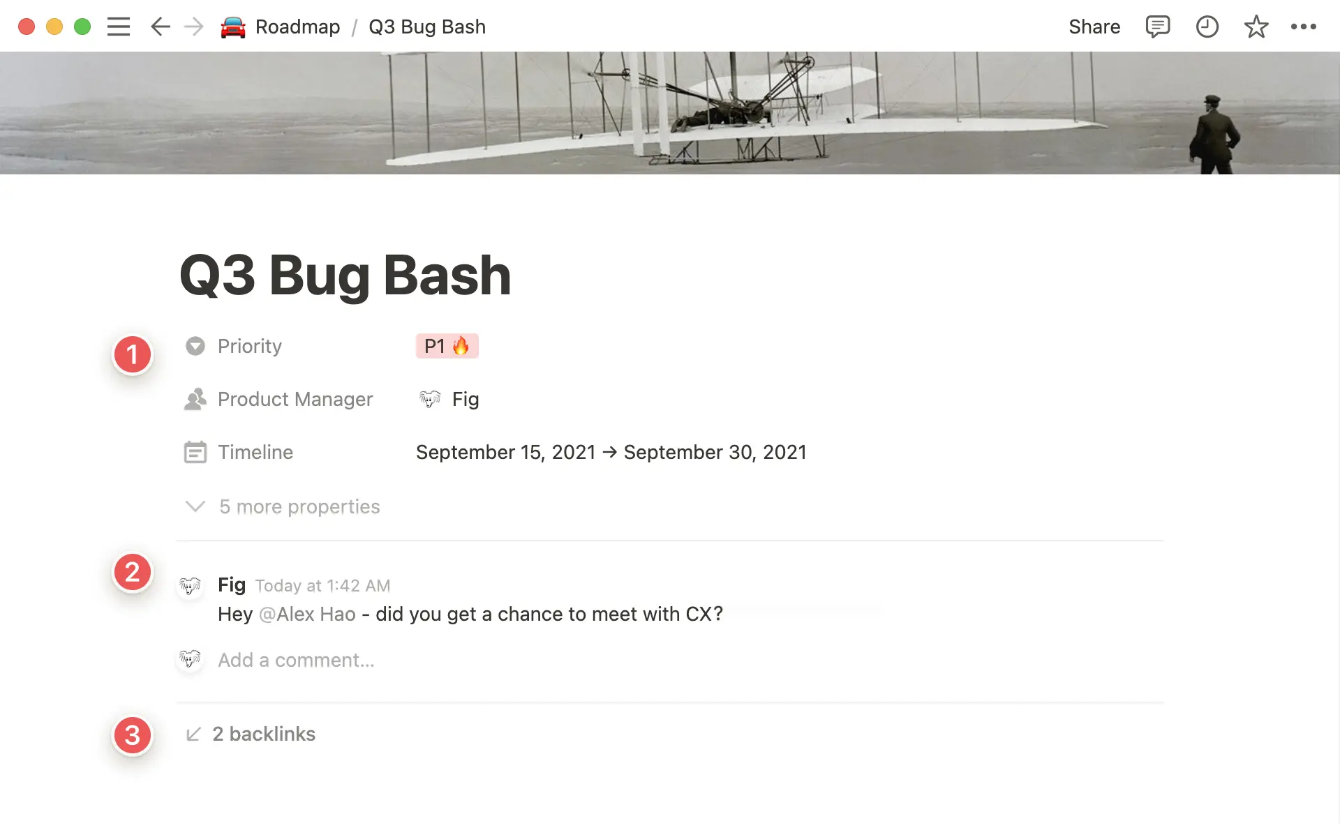 Desglose de la subpágina de la base de datos
