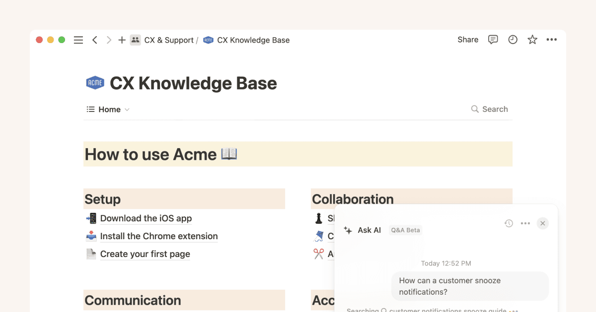 Utiliza la IA de Notion para darles a los equipos una memoria perfecta y ahorrar tiempo