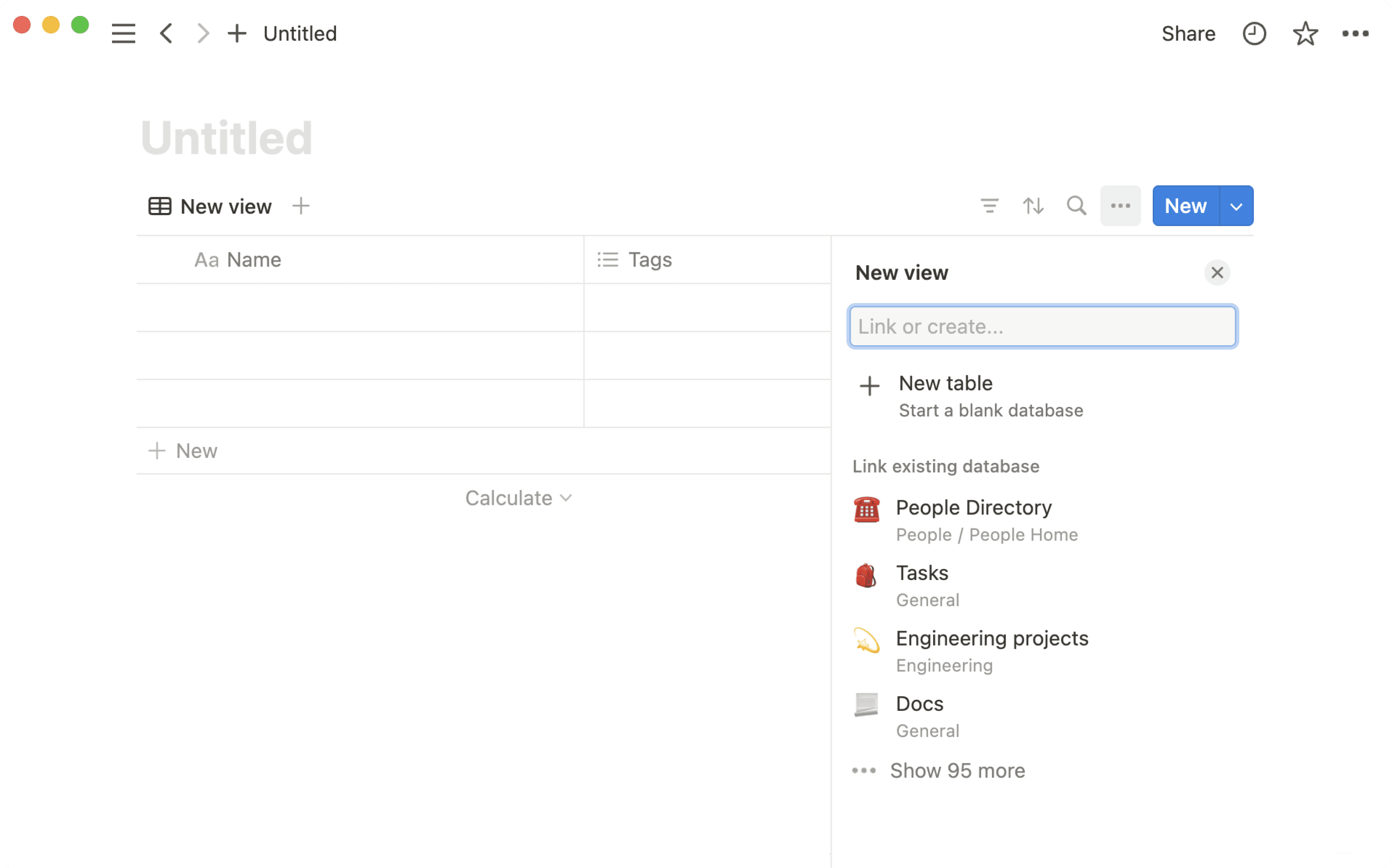 Crear nueva base de datos