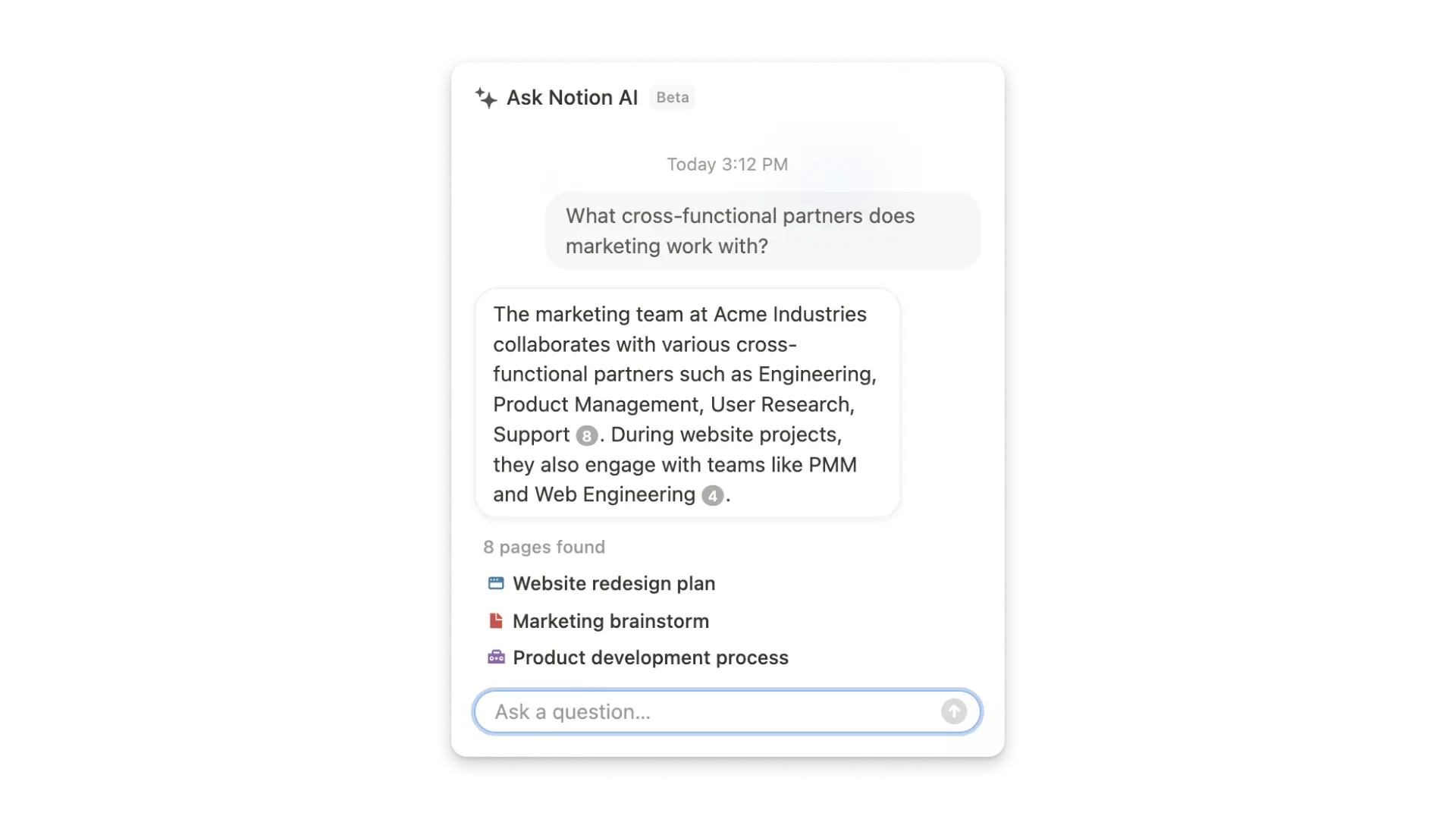 Notion Responde novo funcionário