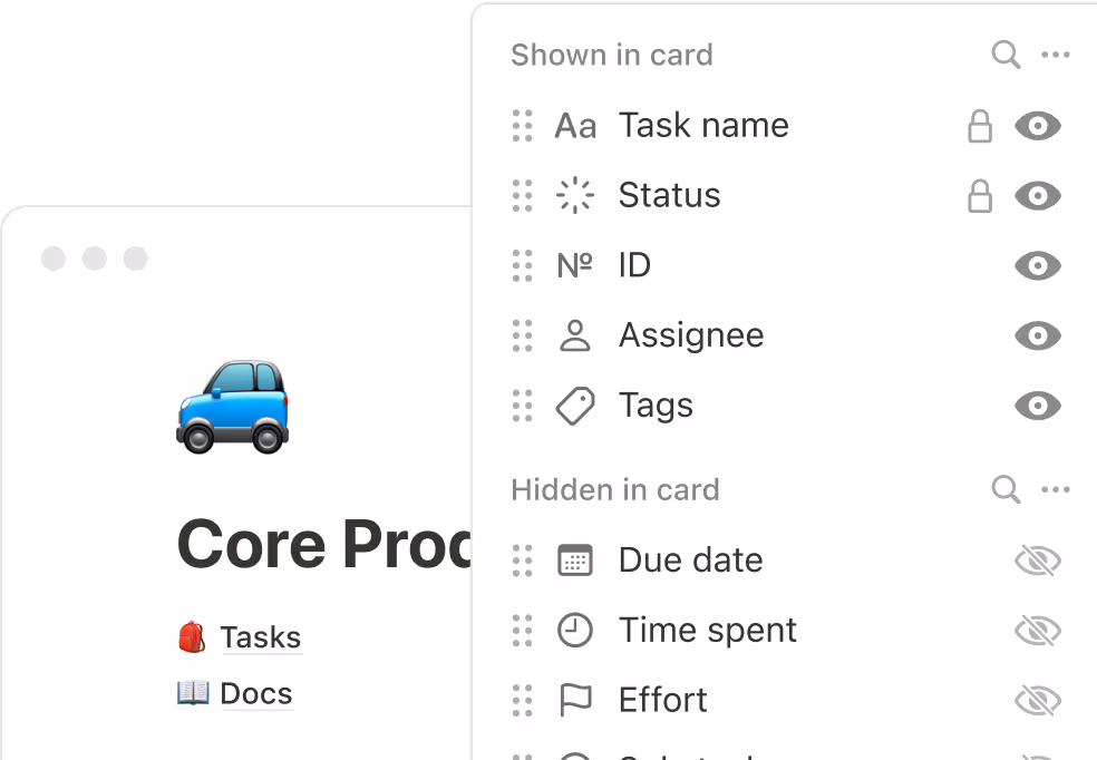 Propiedades y campos personalizados para el seguimiento de un proyecto