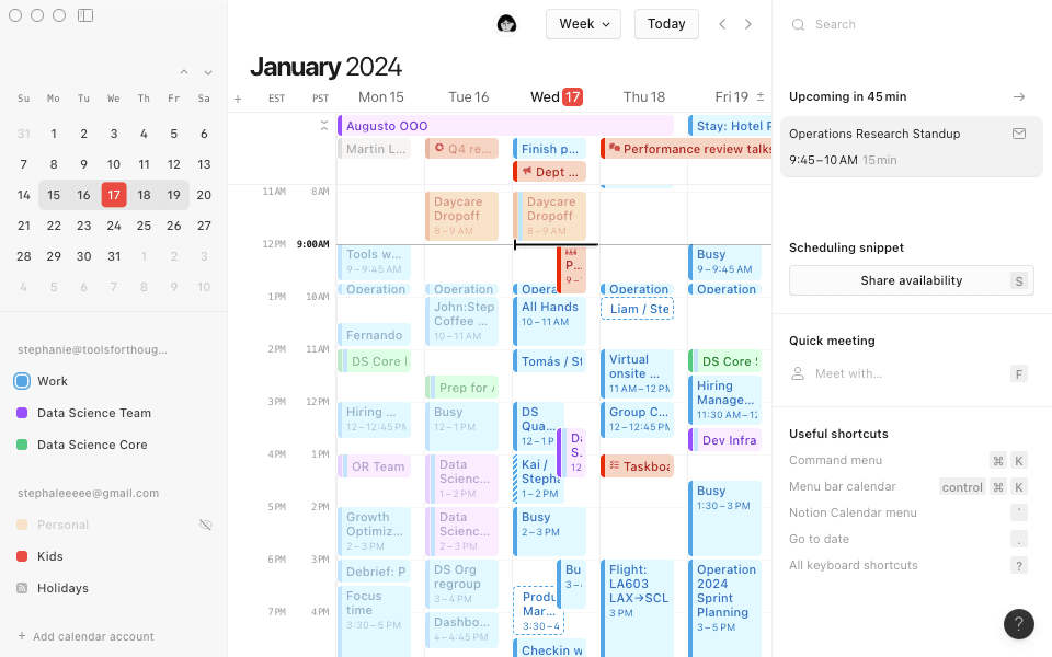 Notion Calendar te permite gestionar tu tiempo y tu trabajo en conjunto.