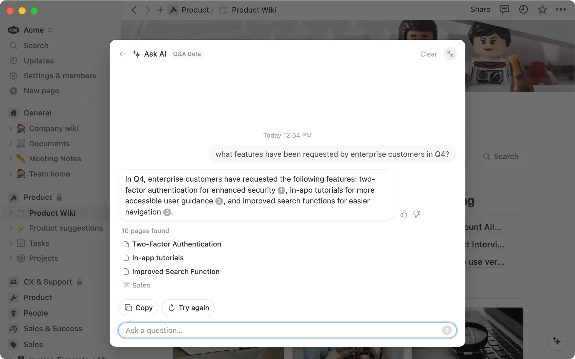 Sintetiza rápidamente varias páginas de investigación de usuarios y conviértelas en información fácil de entender.