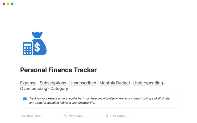 Personal Finance Tracker