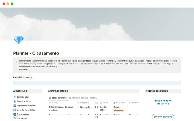 Planner - O casamento